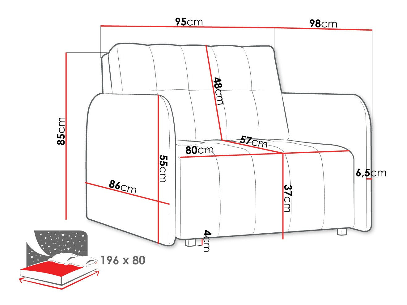 Lænestol Columbus 176
