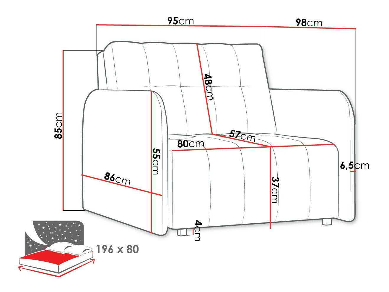 Lænestol Columbus 176