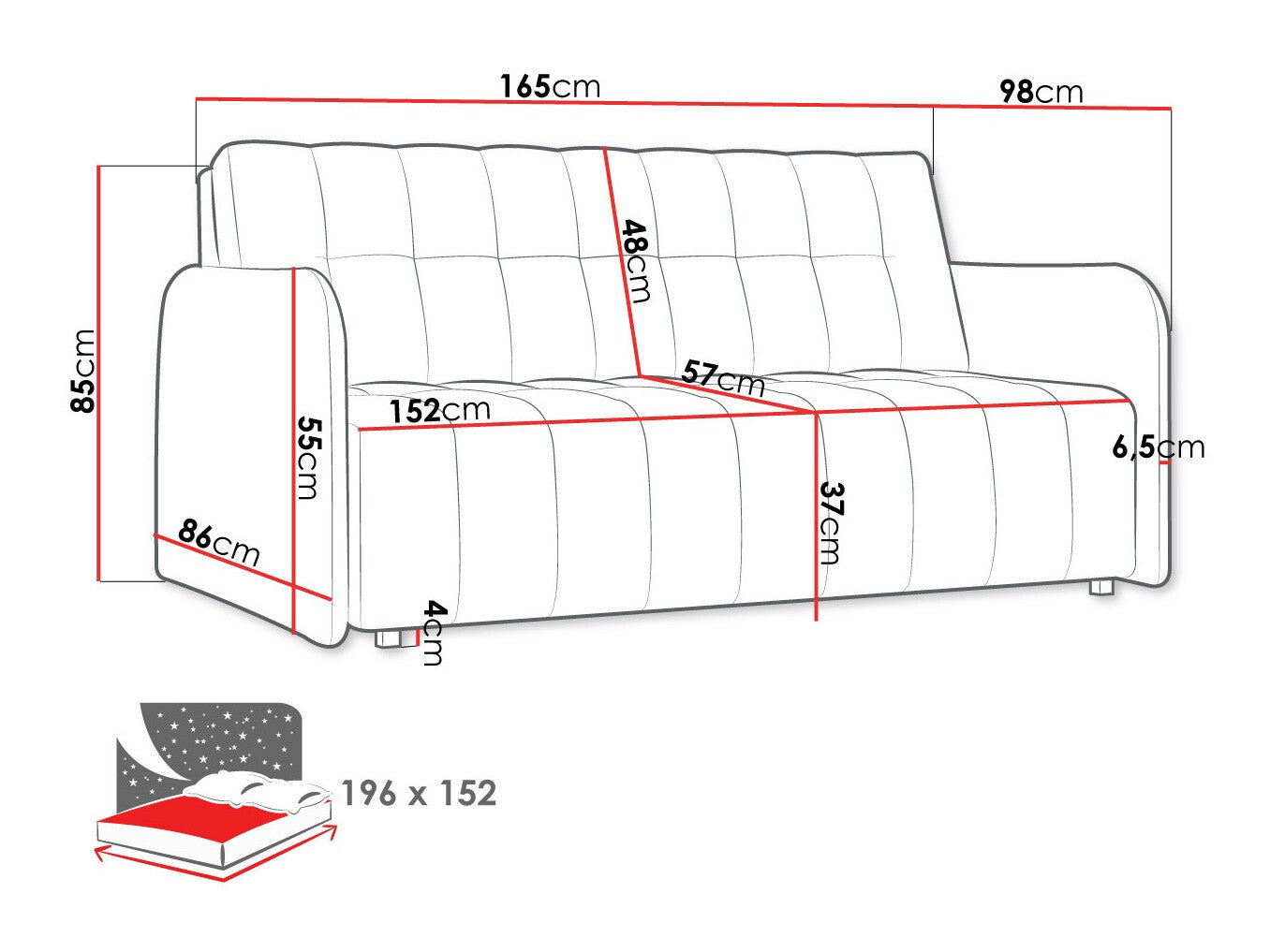 Sovesofa Columbus 179