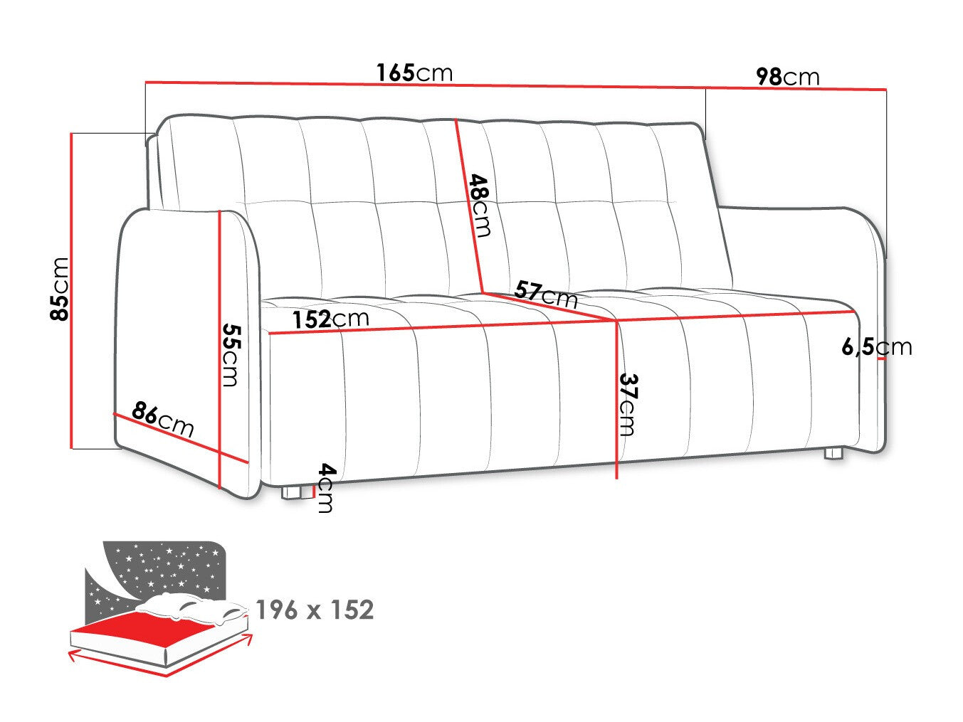 Sovesofa Columbus 179