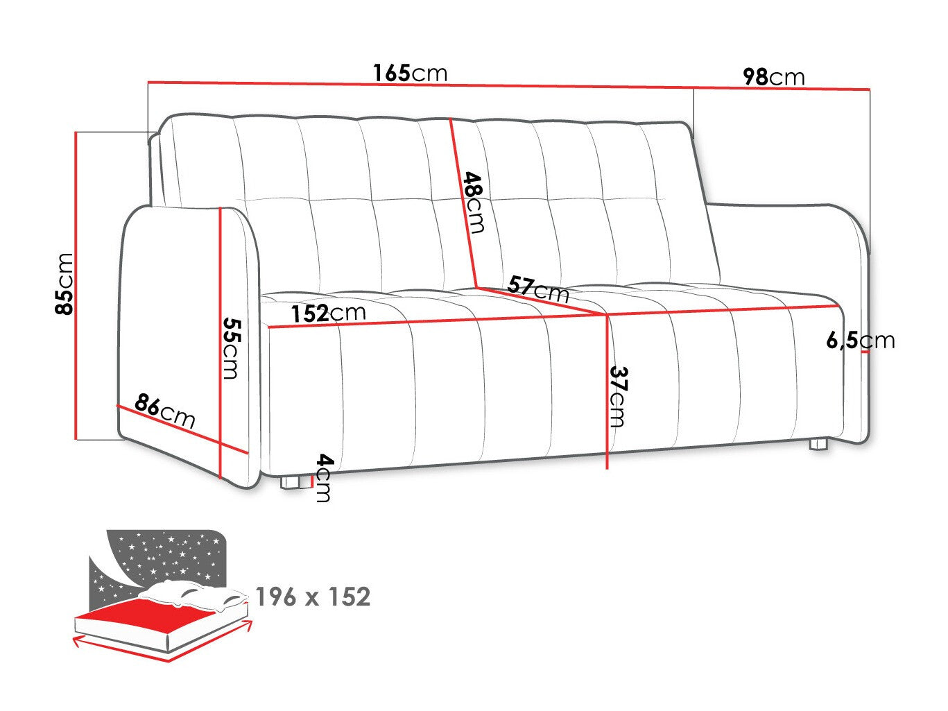 Sovesofa Columbus 179