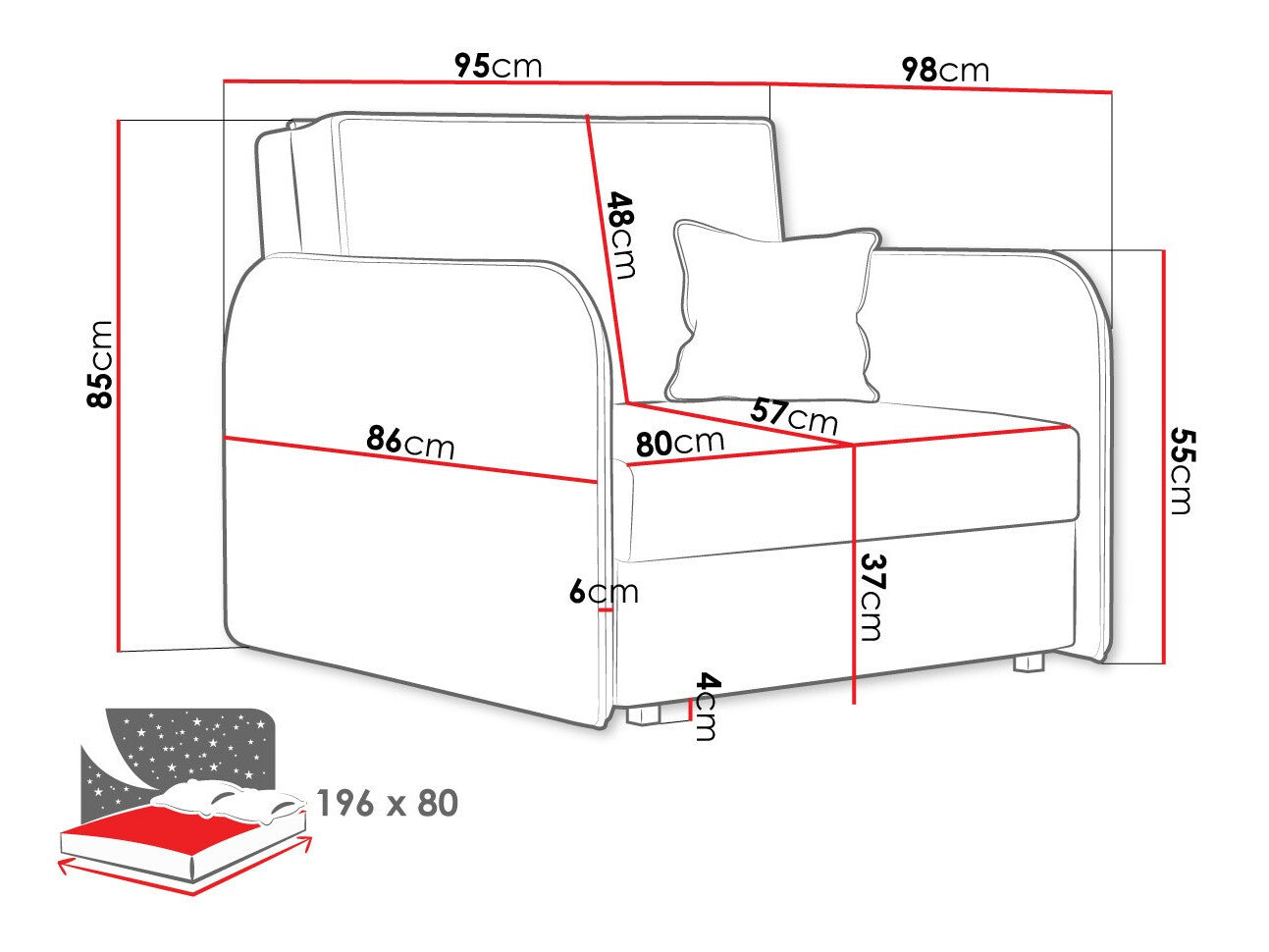 Lænestol Columbus 125