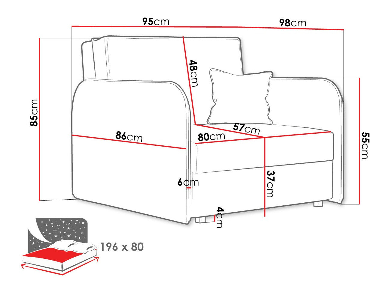 Lænestol Columbus 125
