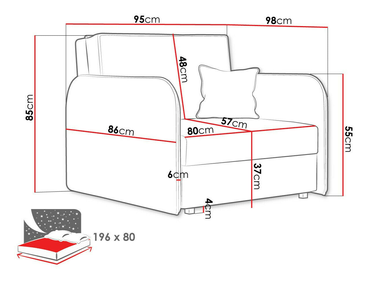 Lænestol Columbus 125