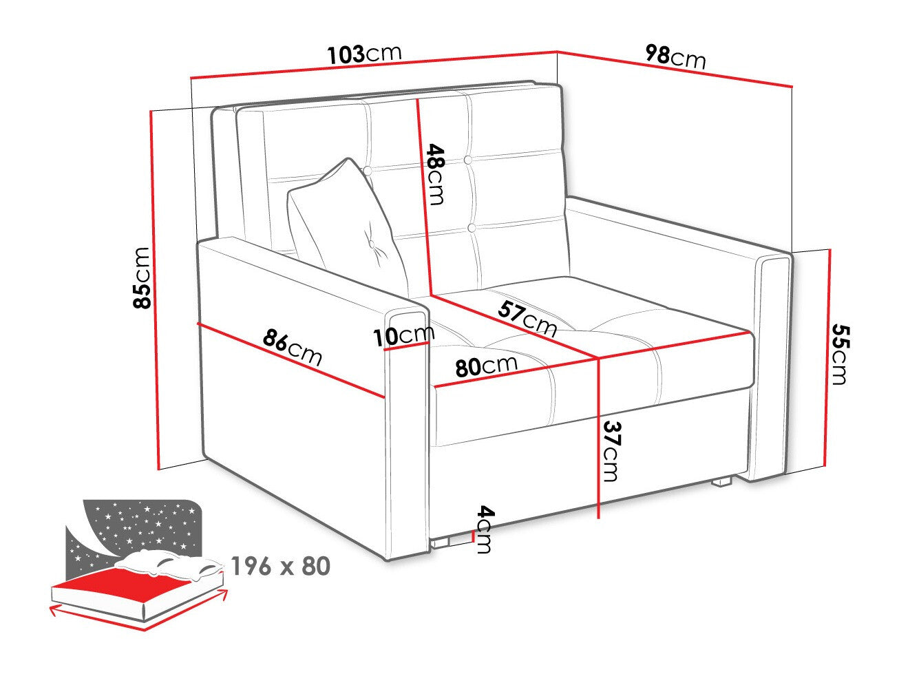 Lænestol Columbus 101