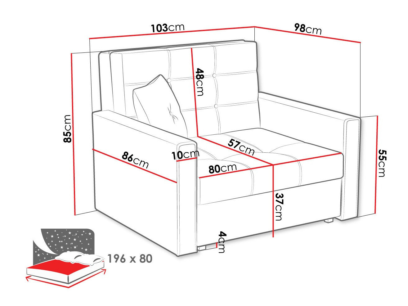 Lænestol Columbus 101