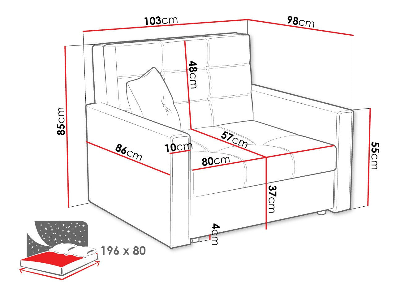 Lænestol Columbus 101