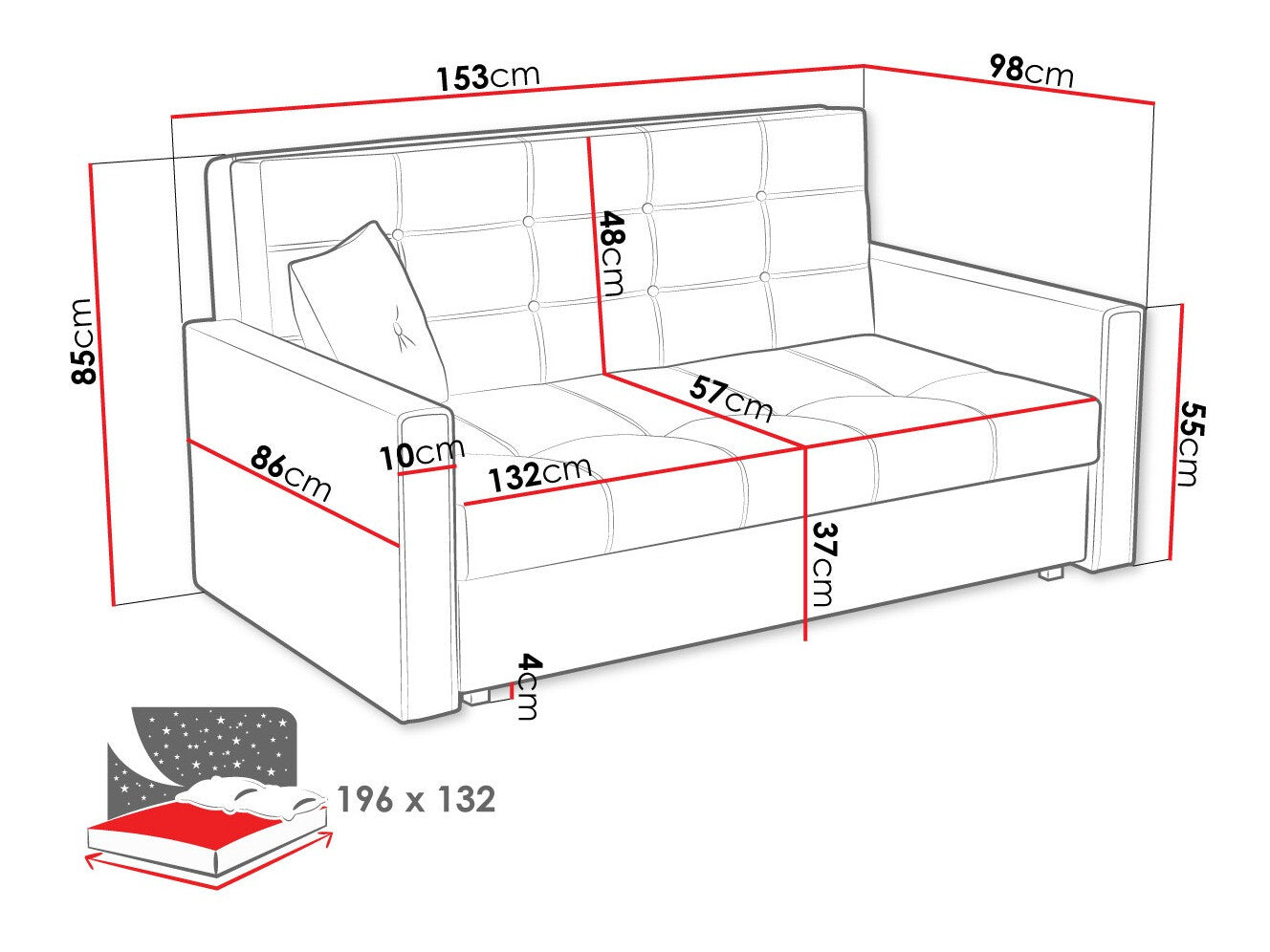 Sovesofa Columbus 102