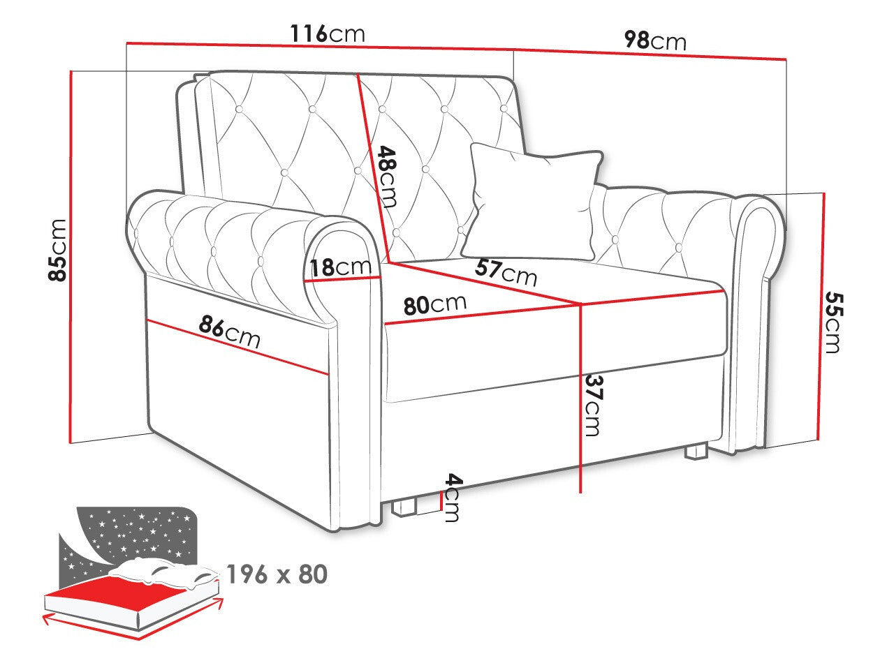 Lænestol Columbus 200