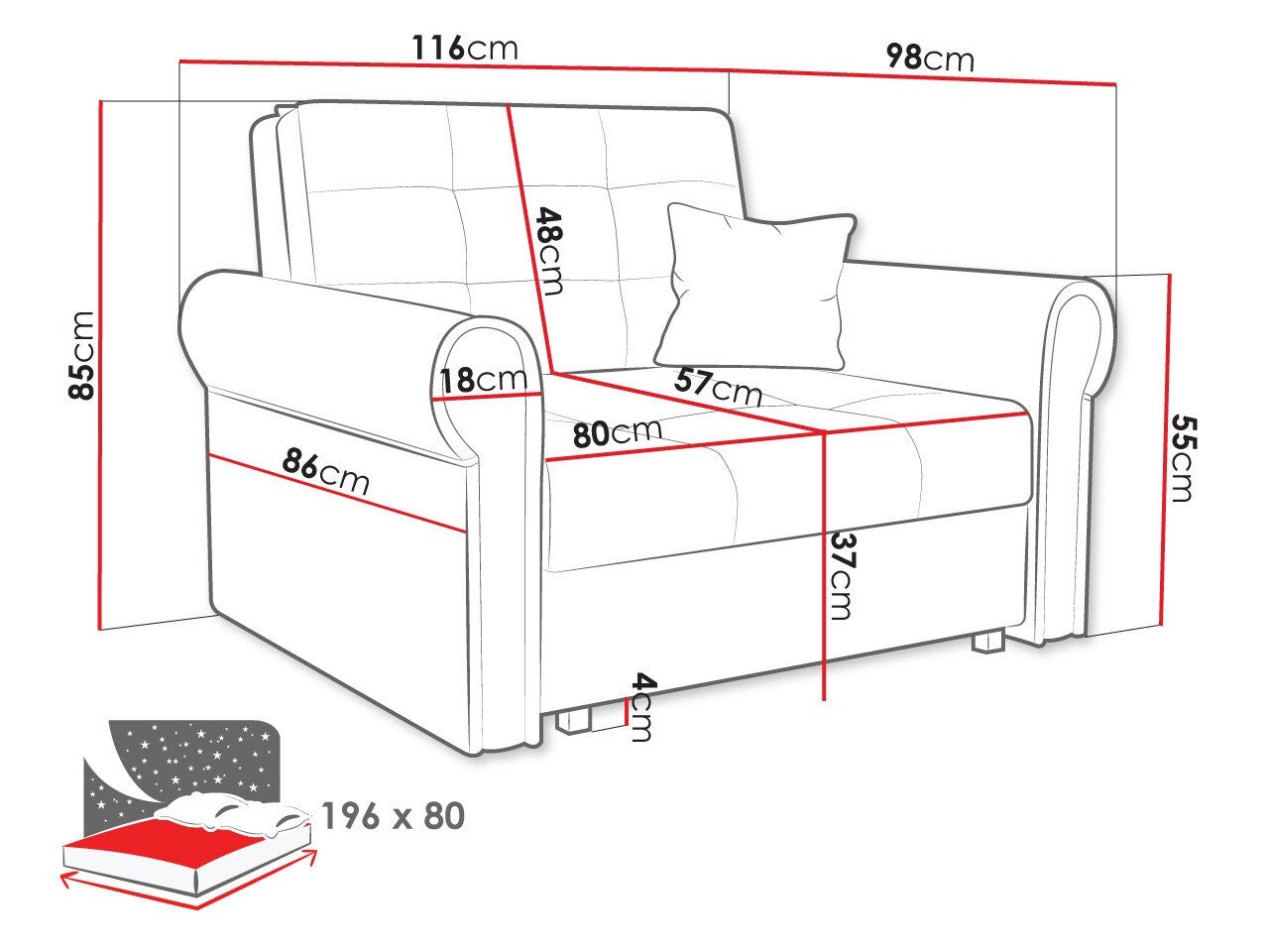 Lænestol Columbus 127