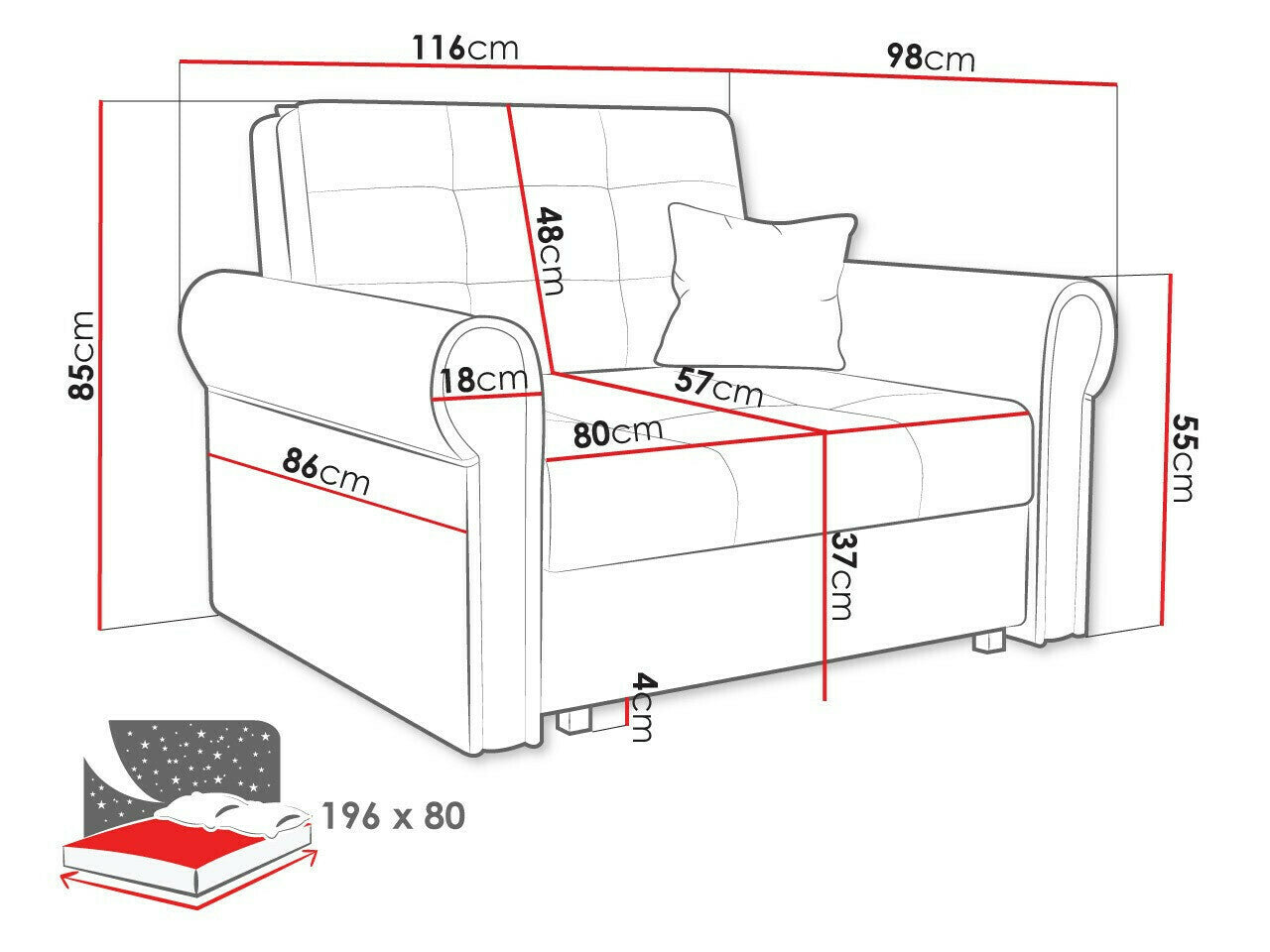 Lænestol Columbus 127