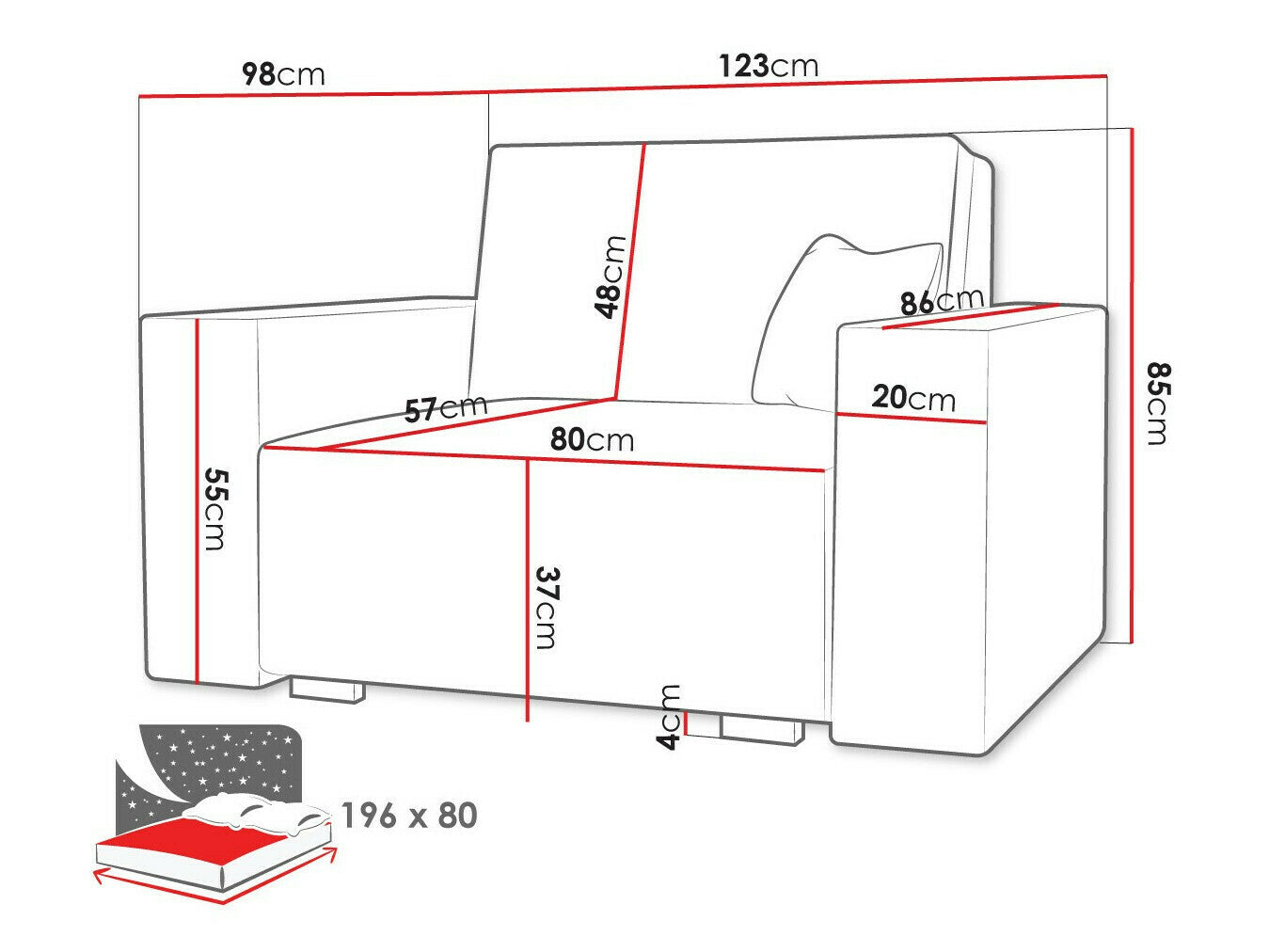 Lænestol Columbus 195