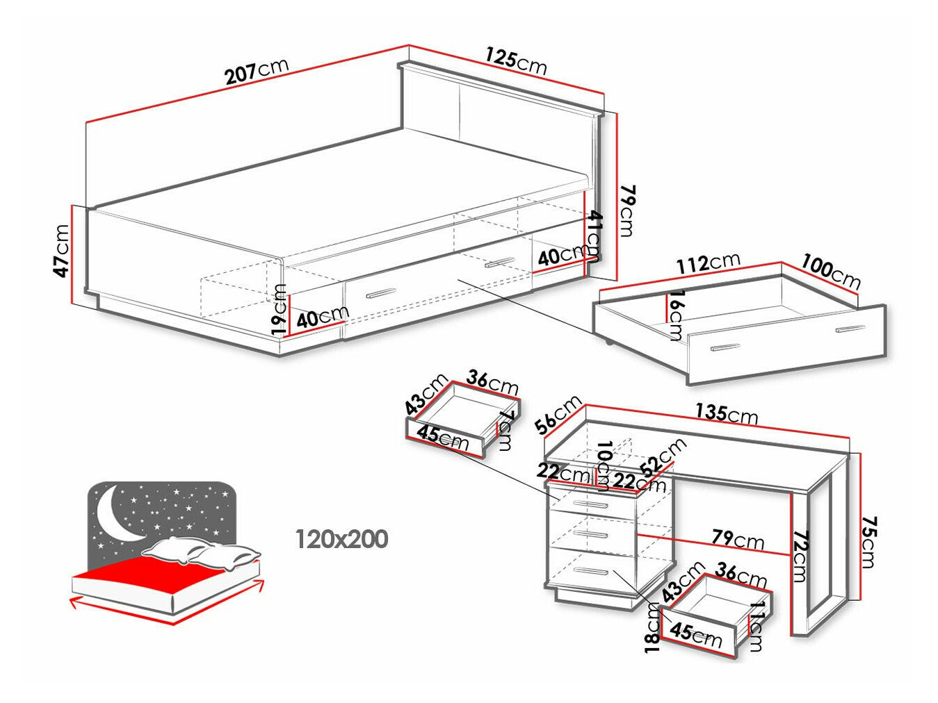 Møbelsæt Ogden J129