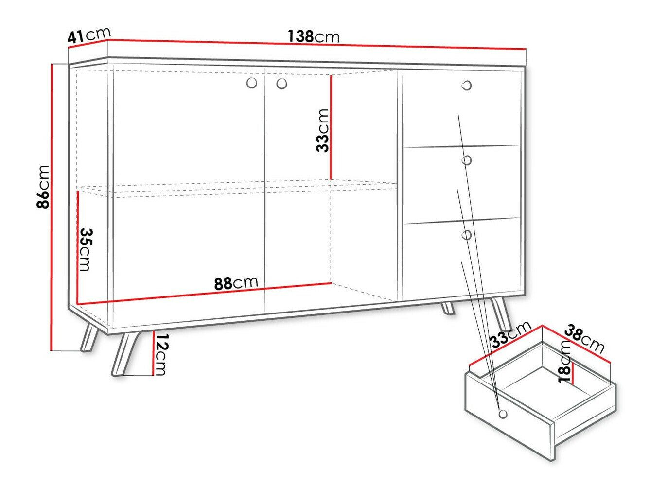 Chest of drawers Honolulu C100