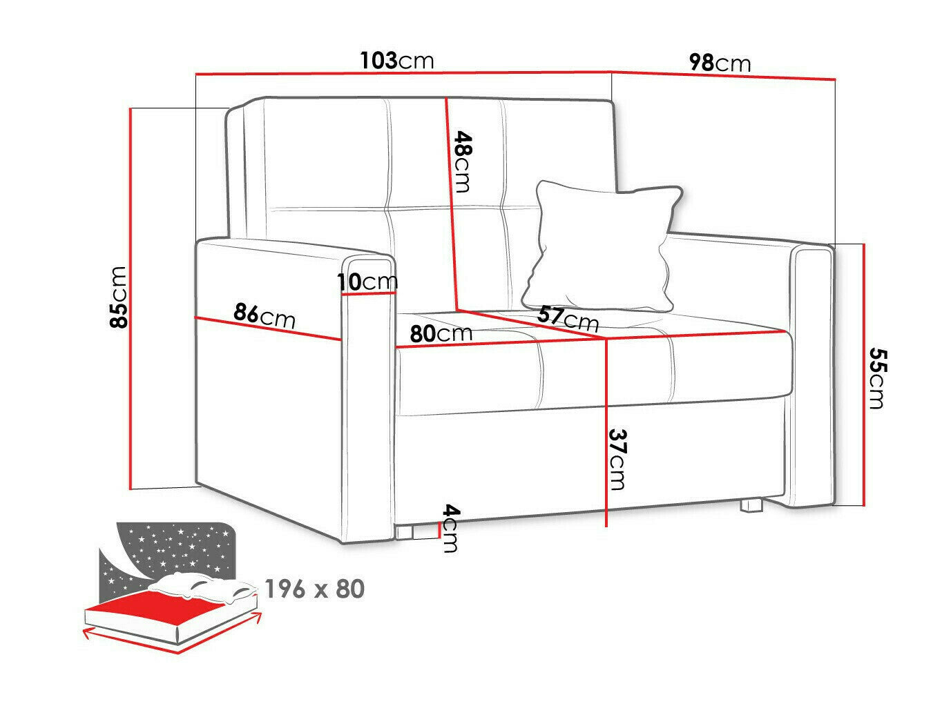 Lænestol Columbus 104