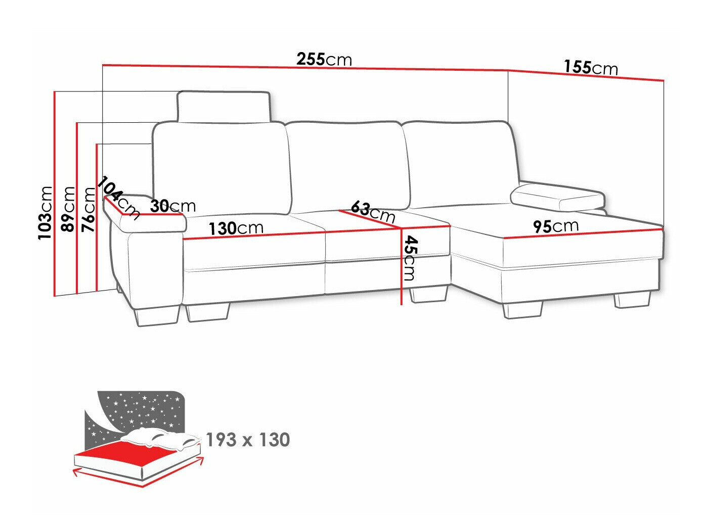 Hjørnesofa Lincoln 182