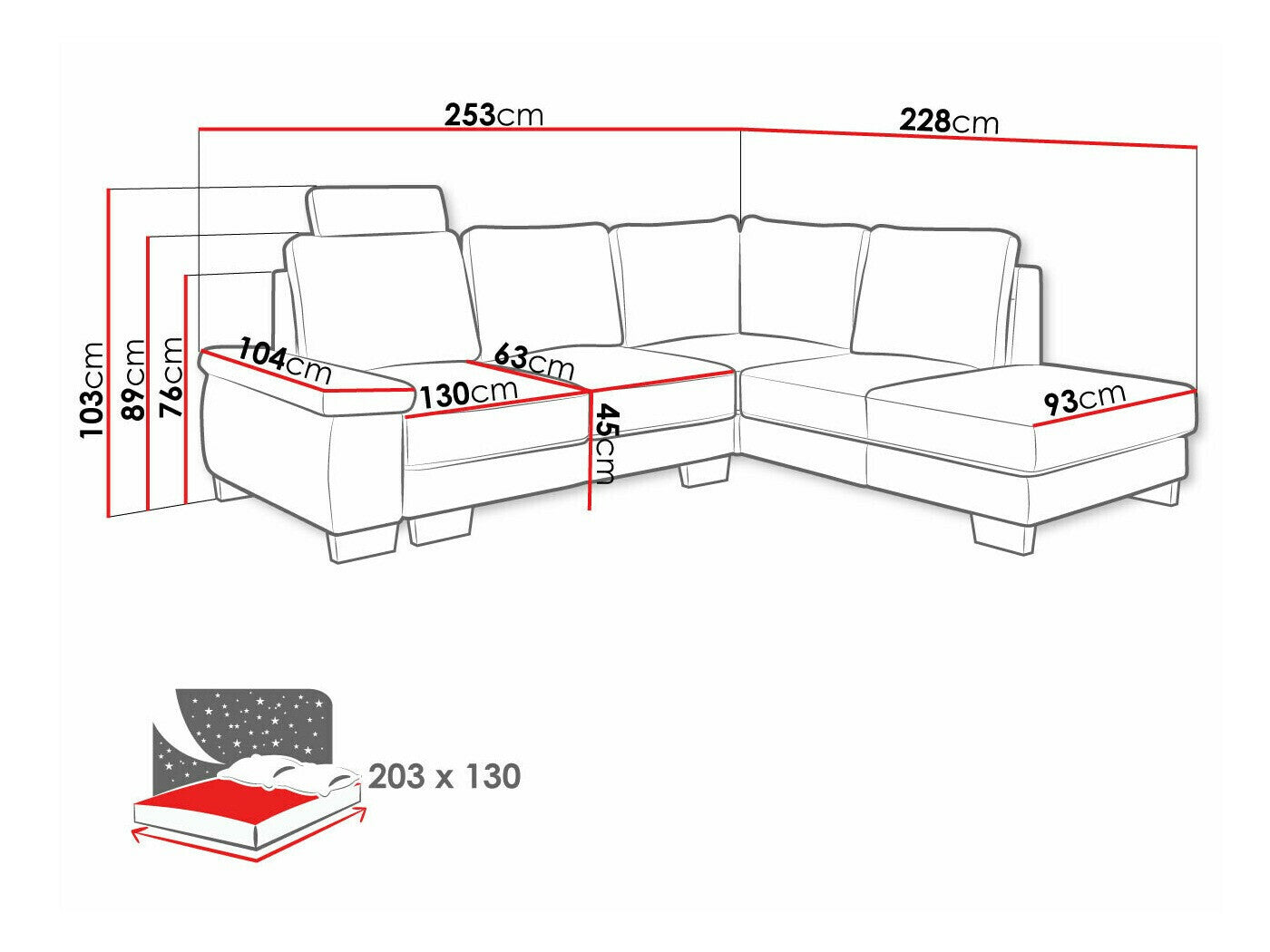 Hjørnesofa Lincoln 183