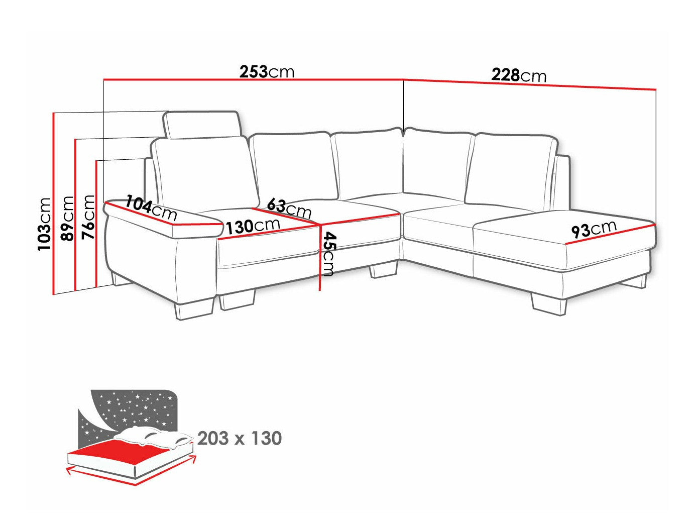 Hjørnesofa Lincoln 183