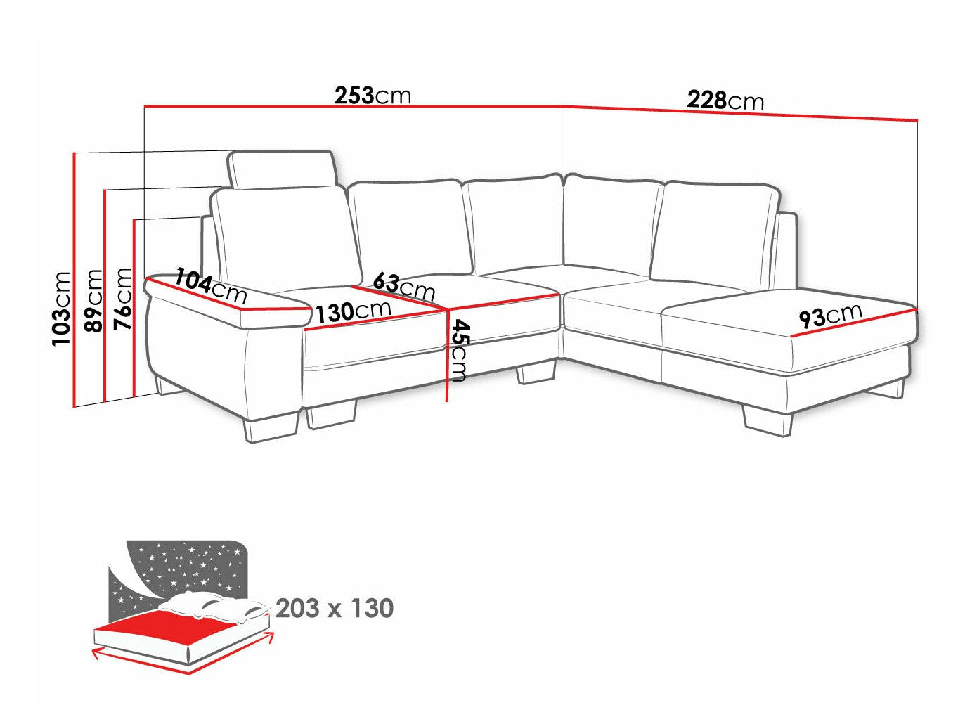 Hjørnesofa Lincoln 183