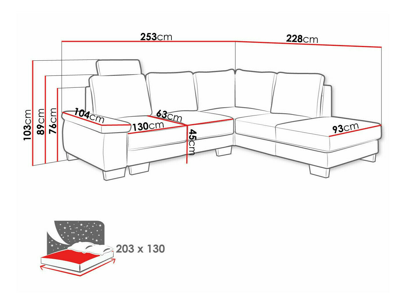 Hjørnesofa Lincoln 183