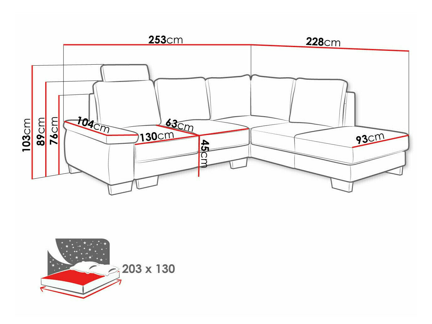 Hjørnesofa Lincoln 183