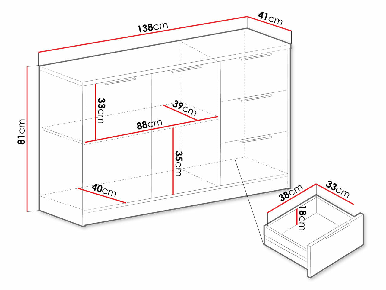 Chest of drawers Honolulu B109