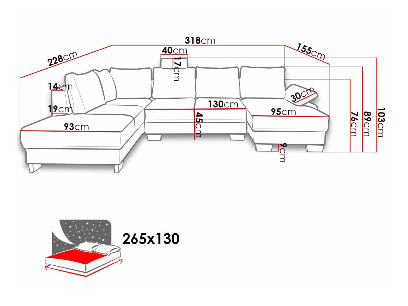 Hjørnesofa Lincoln 184
