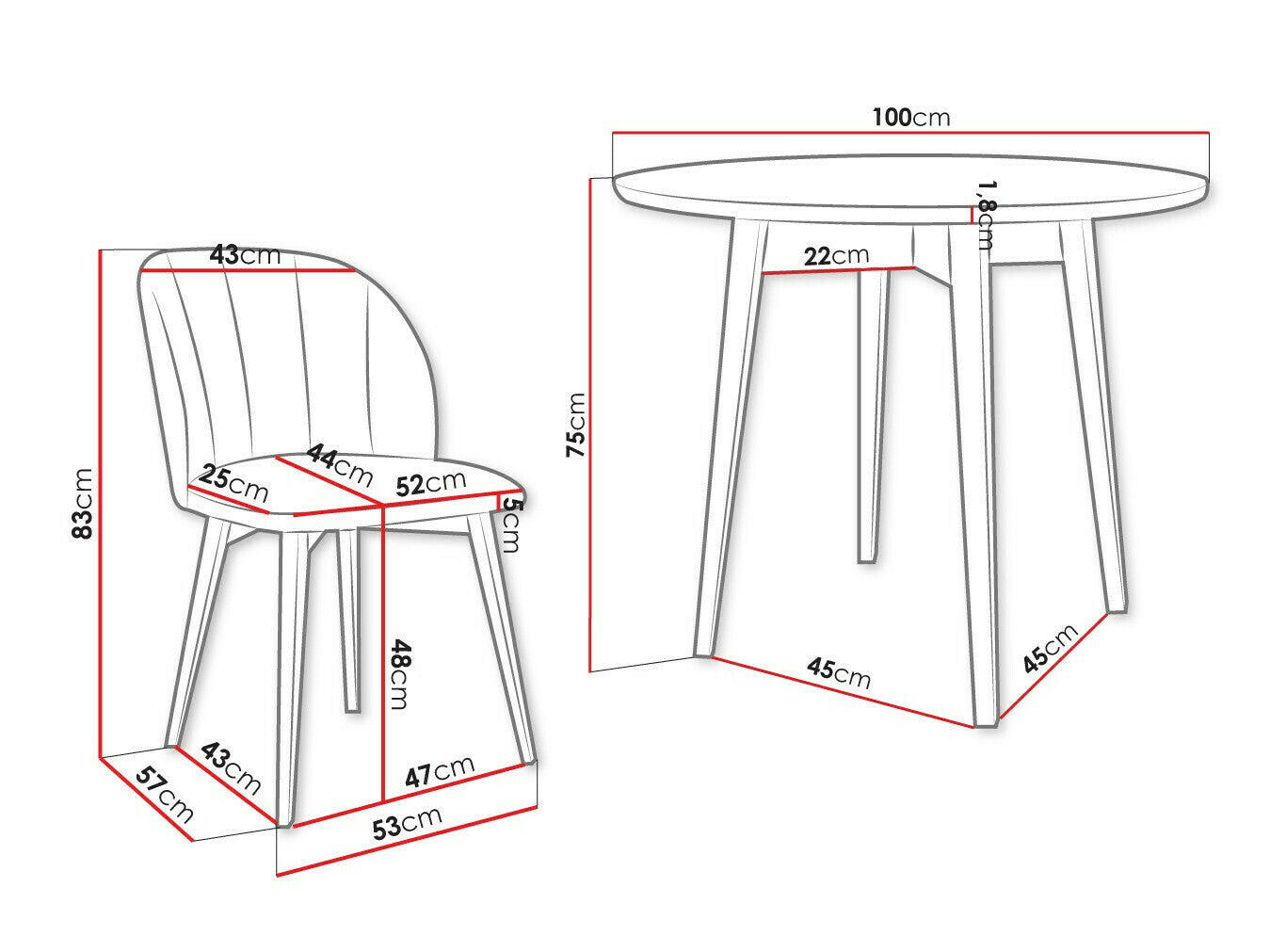Spisestue-sæt Racine 127