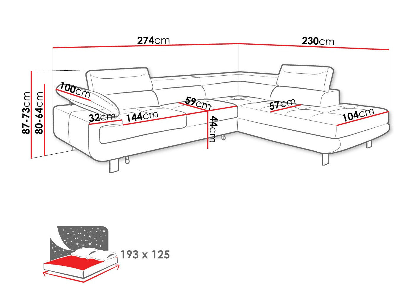 Hjørnesofa Lincoln 188