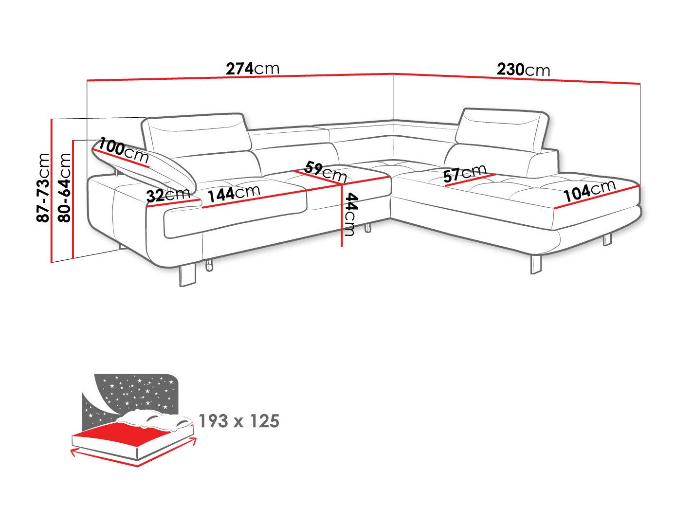 Hjørnesofa Lincoln 188