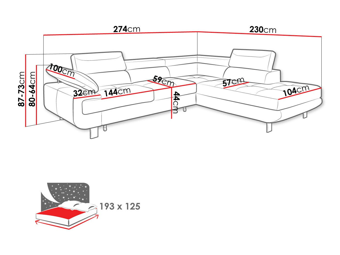 Hjørnesofa Lincoln 188