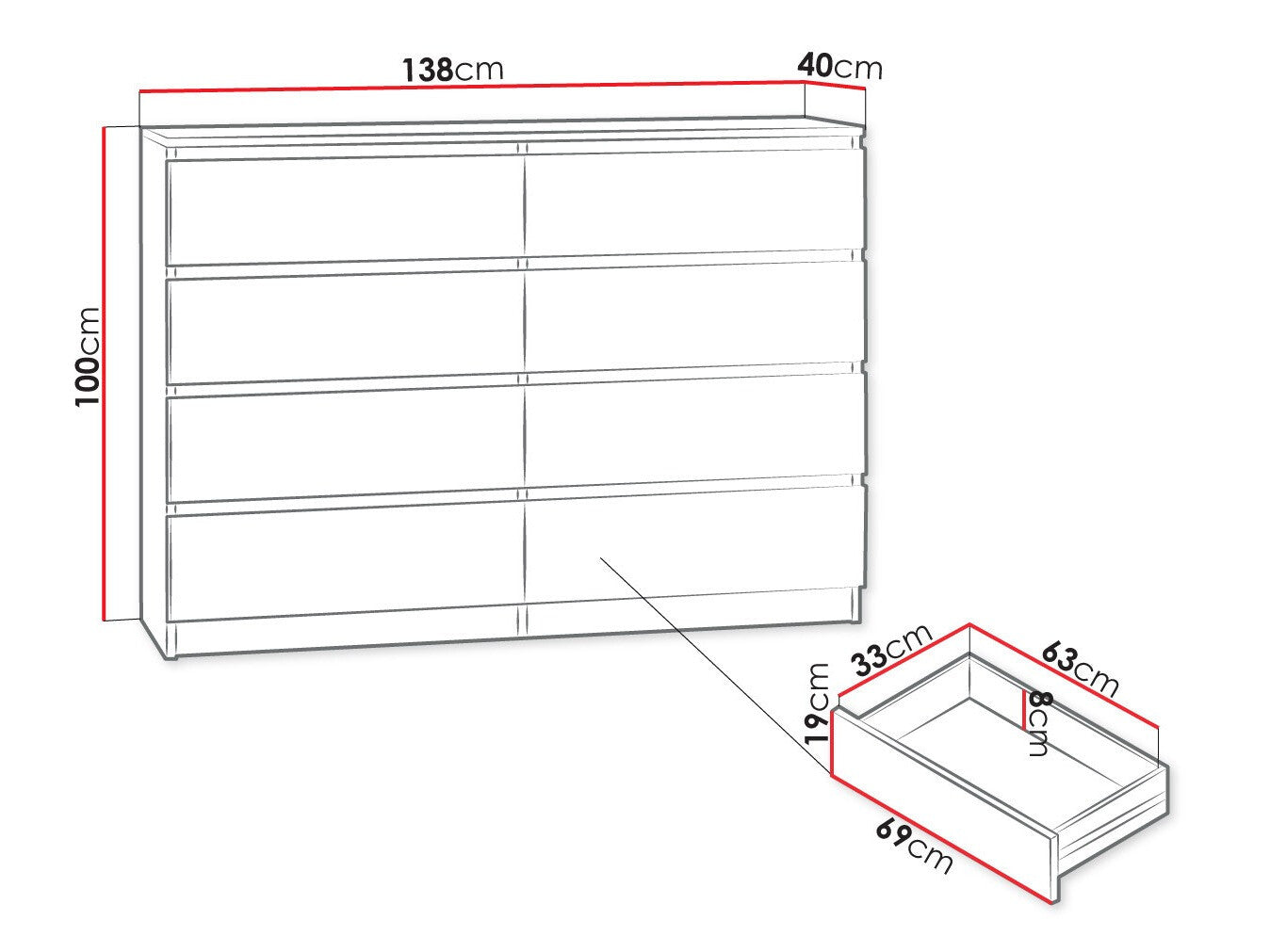 Chest of drawers Comfivo 162