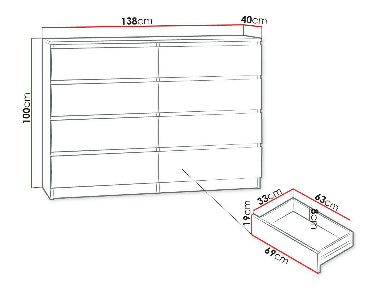 Chest of drawers Comfivo 162