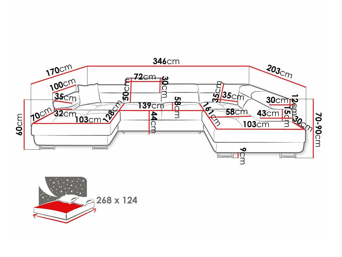 Hjørnesofa Comfivo S103
