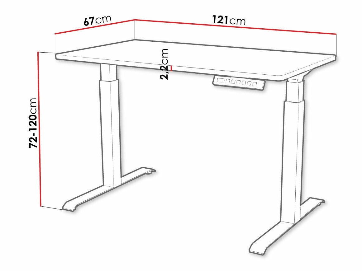 Højdejusterbart arbejdsbord Charlotte 194