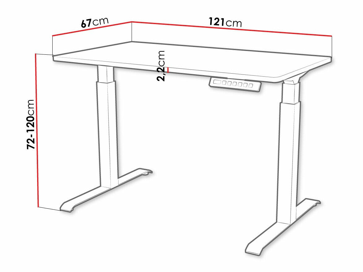 Højdejusterbart arbejdsbord Charlotte 194