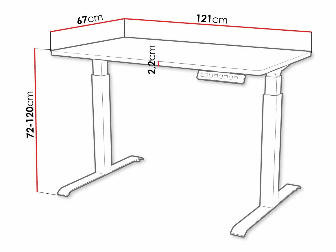 Højdejusterbart arbejdsbord Charlotte 194
