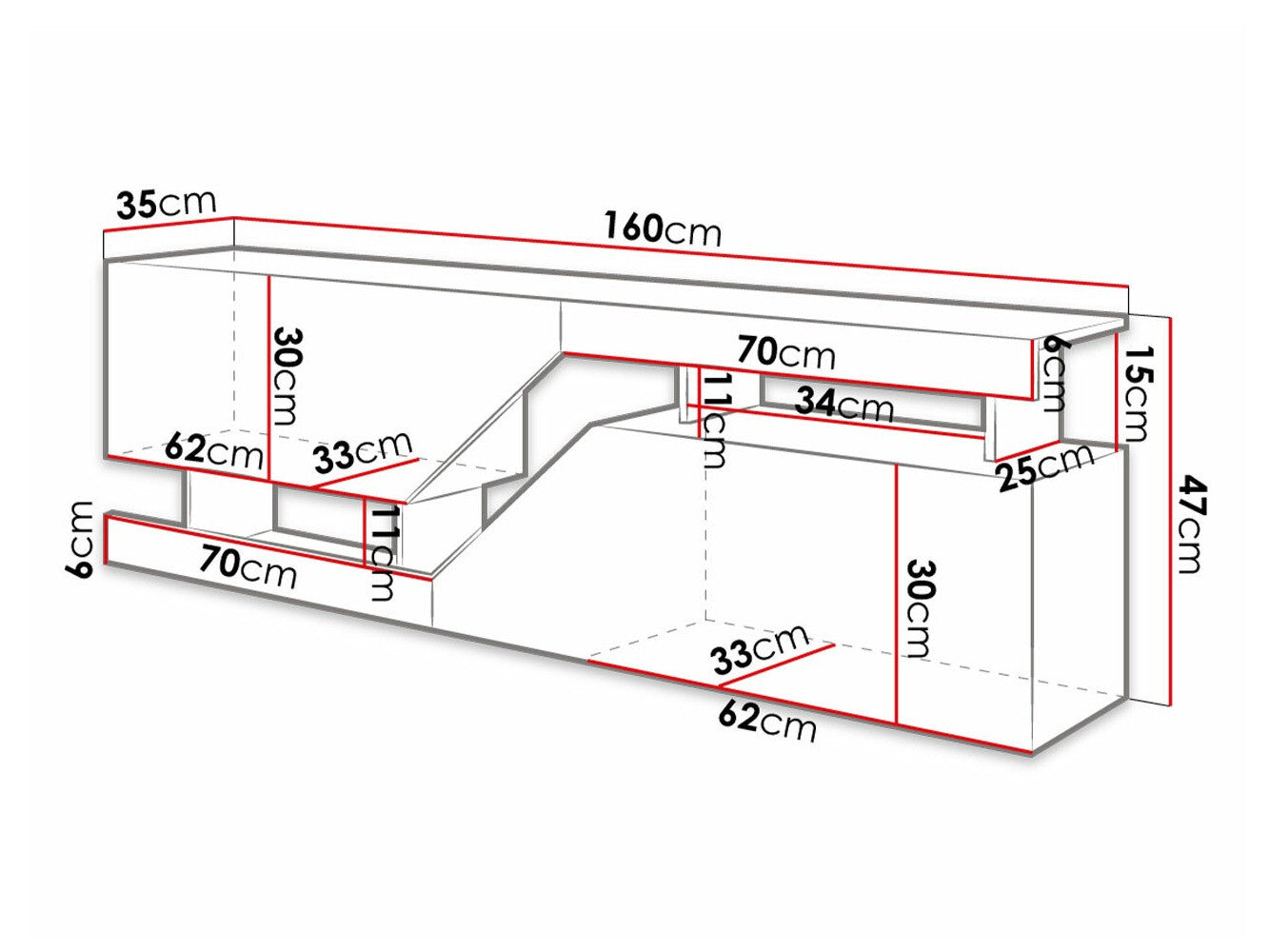 TV stand Comfivo AC100