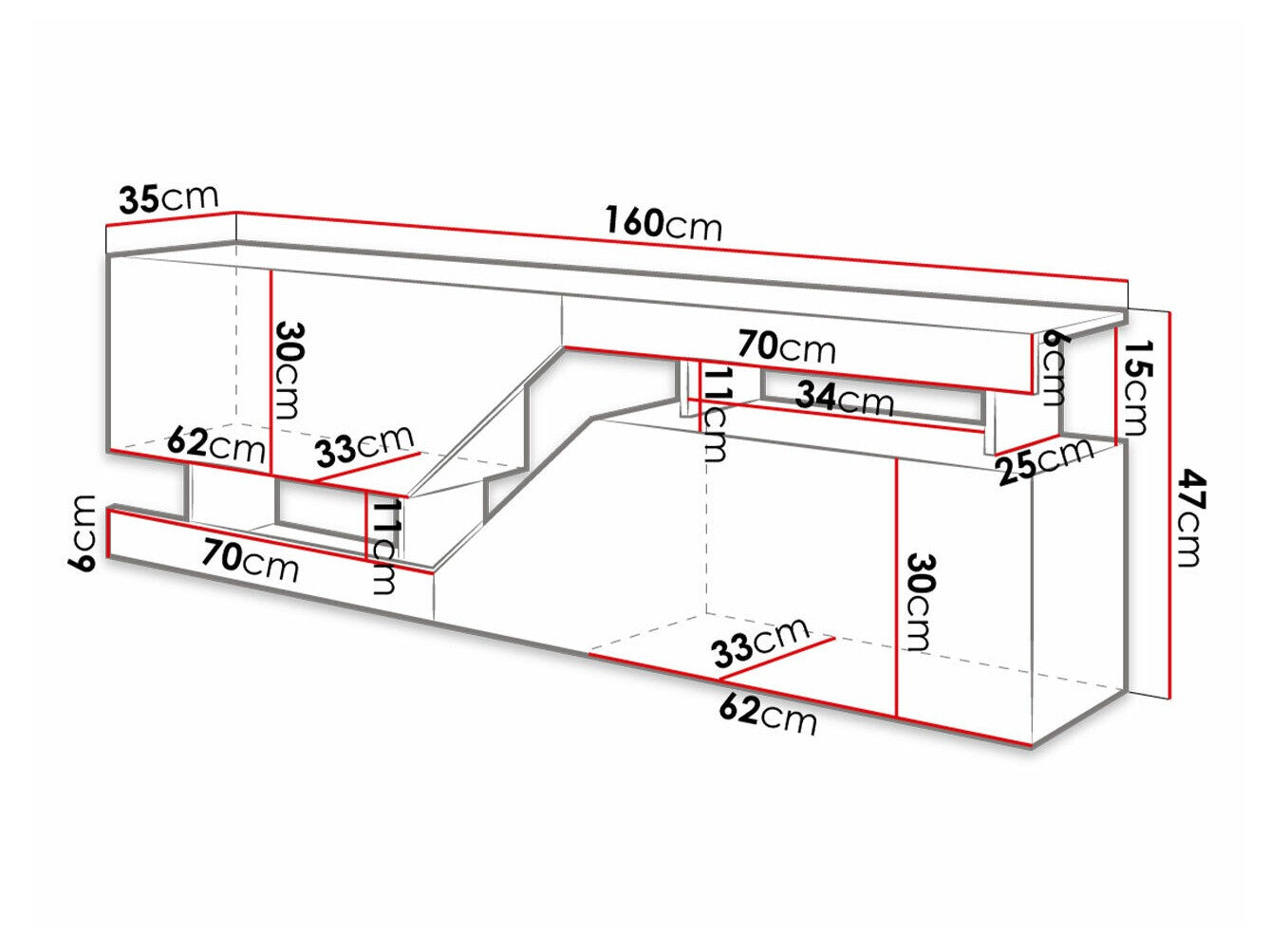 TV stand Comfivo AC100