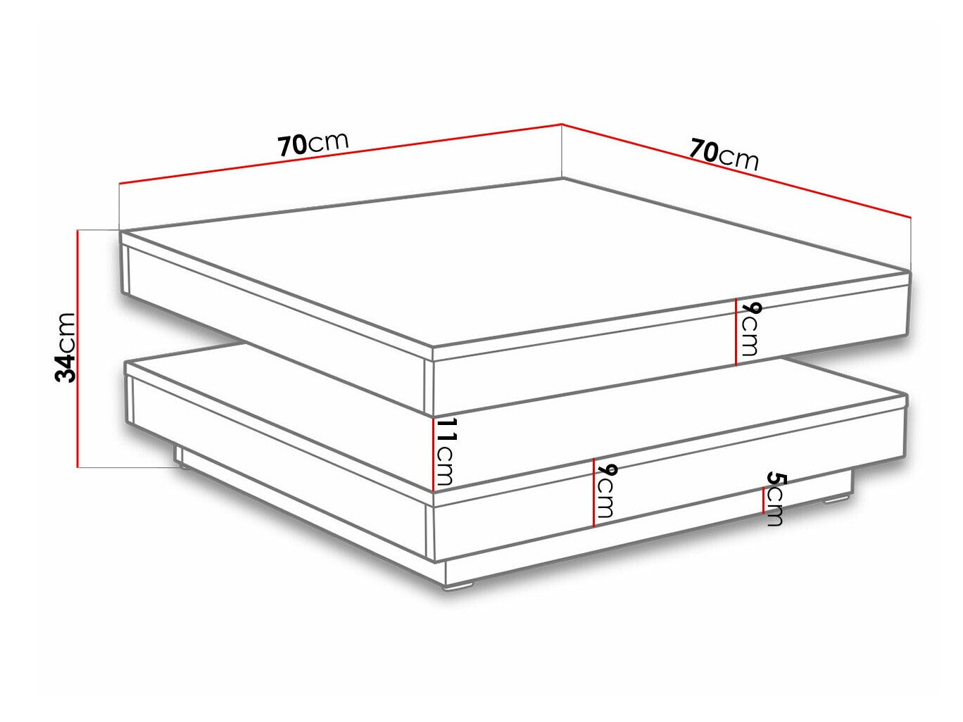 Transformer til sofabord Comfivo 385