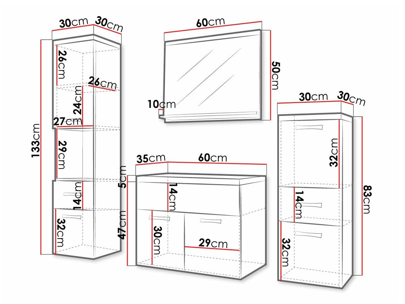 Badeværelses-sæt Sarasota 161