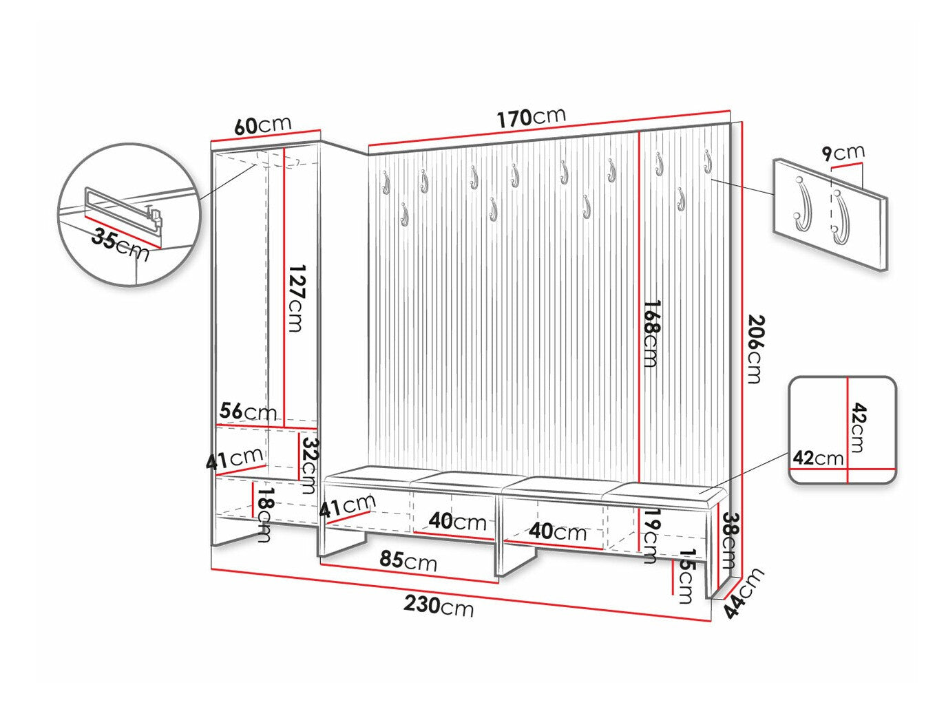 Entrésæt Hartford 484