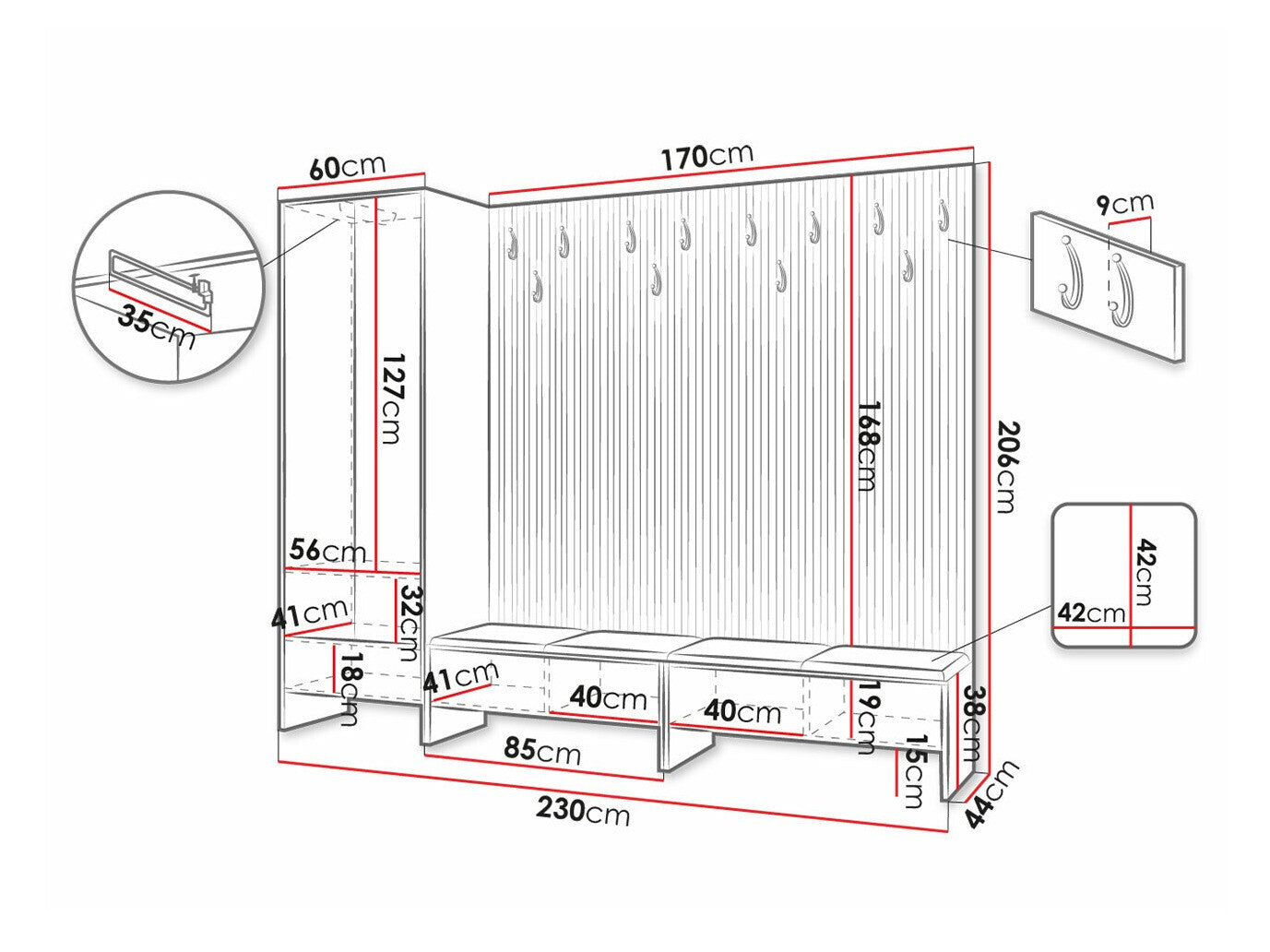 Entrésæt Hartford 484