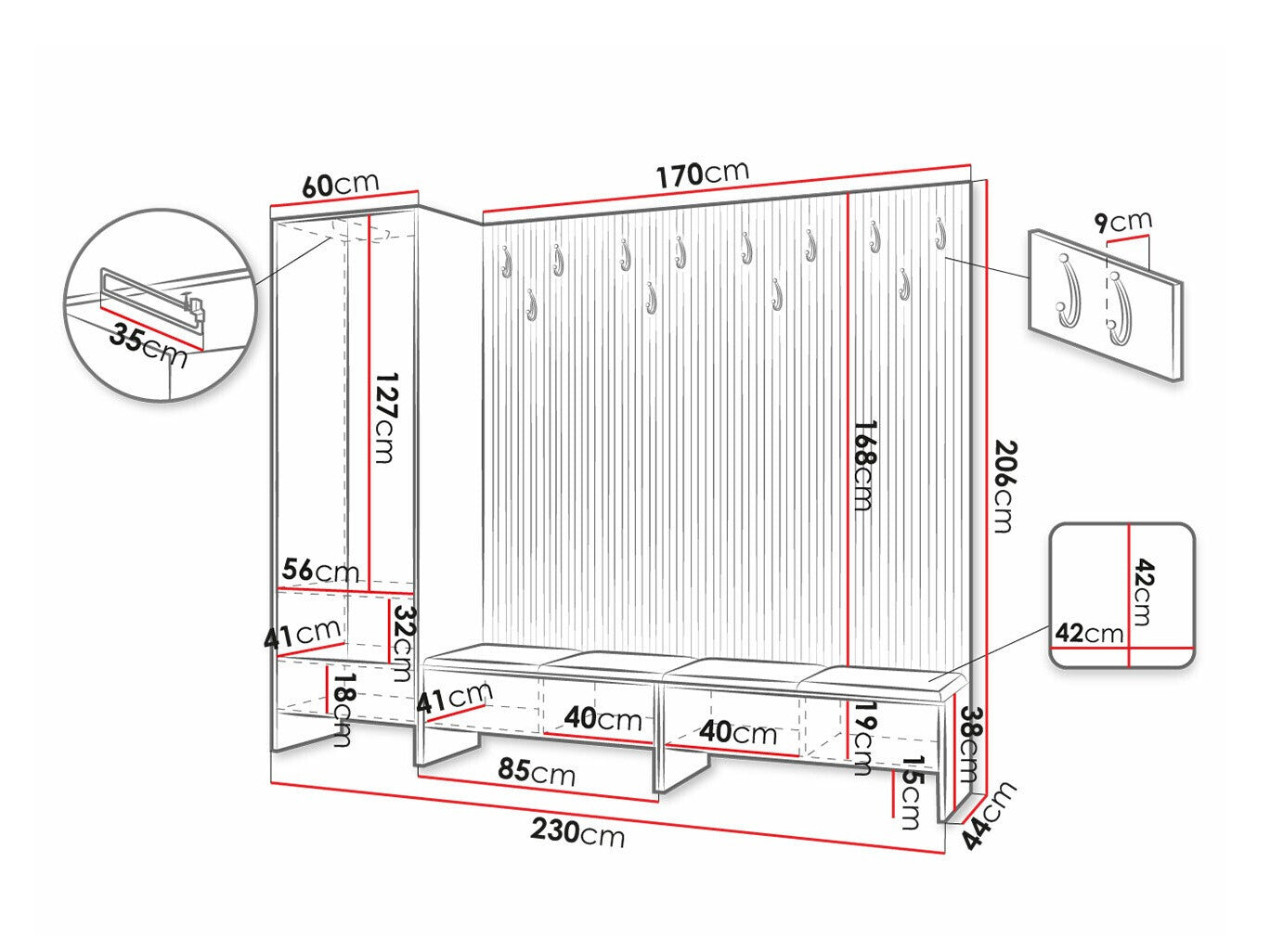 Entrésæt Hartford 484
