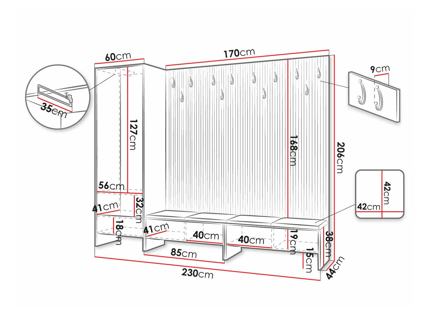 Entrésæt Hartford 484