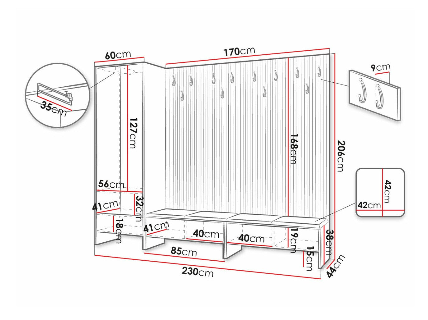 Entrésæt Hartford 484