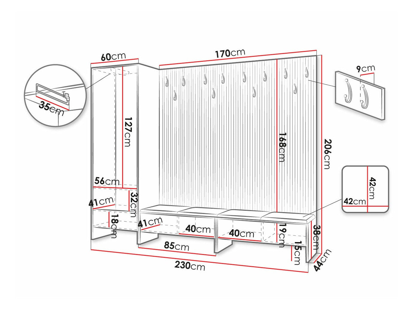 Entrésæt Hartford 484