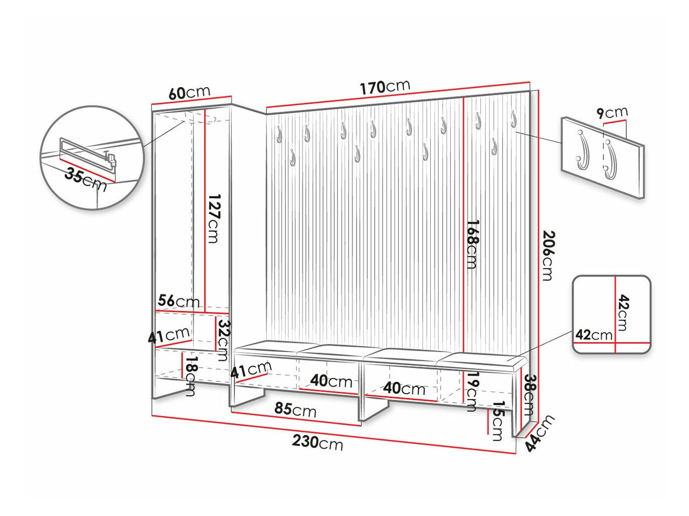 Entrésæt Hartford 484