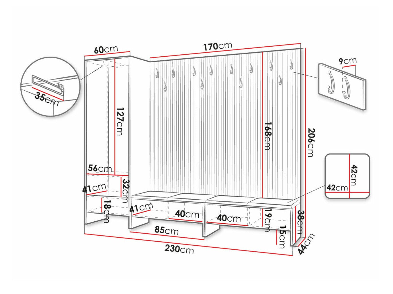 Entrésæt Hartford 484