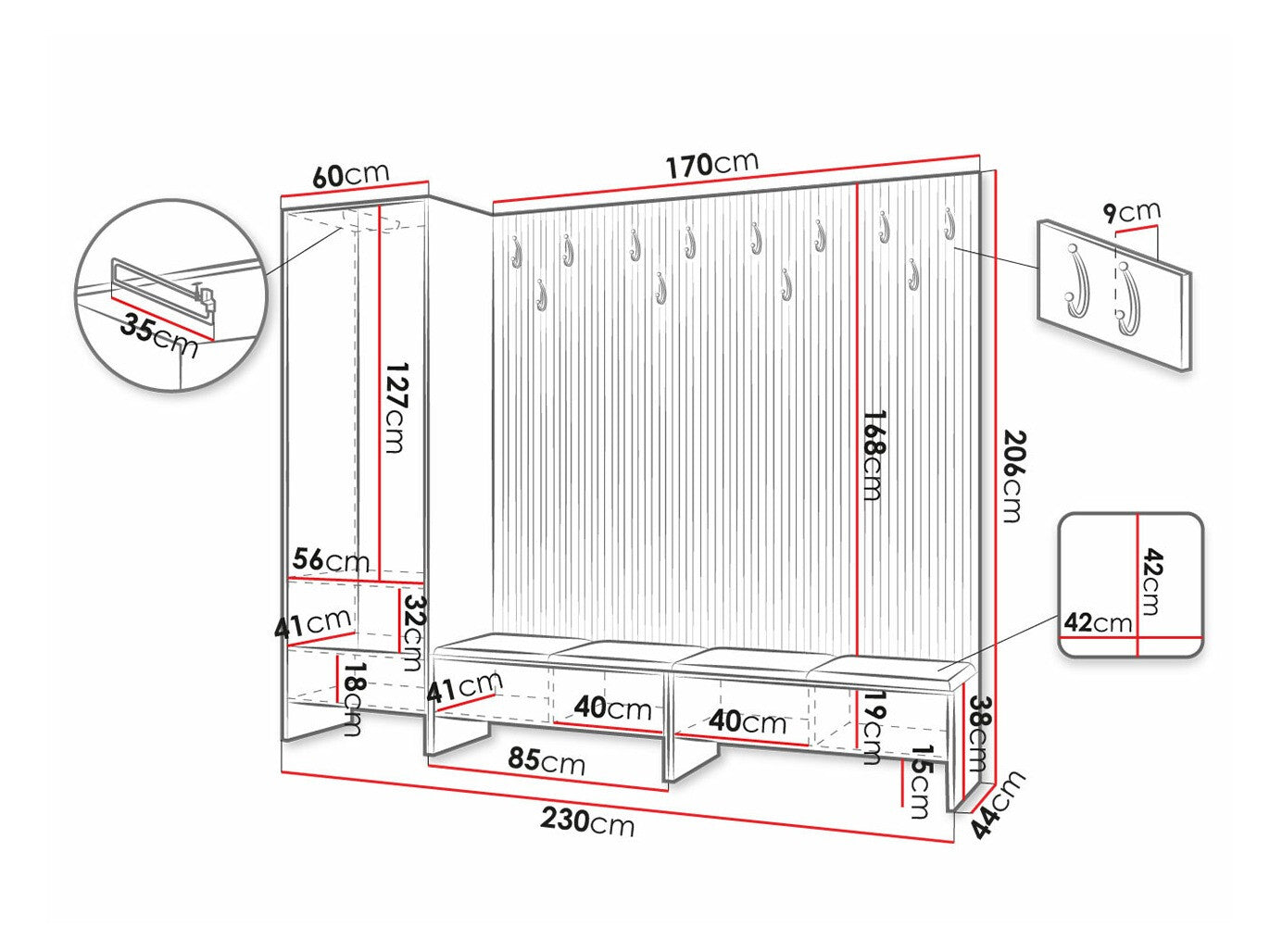 Entrésæt Hartford 484